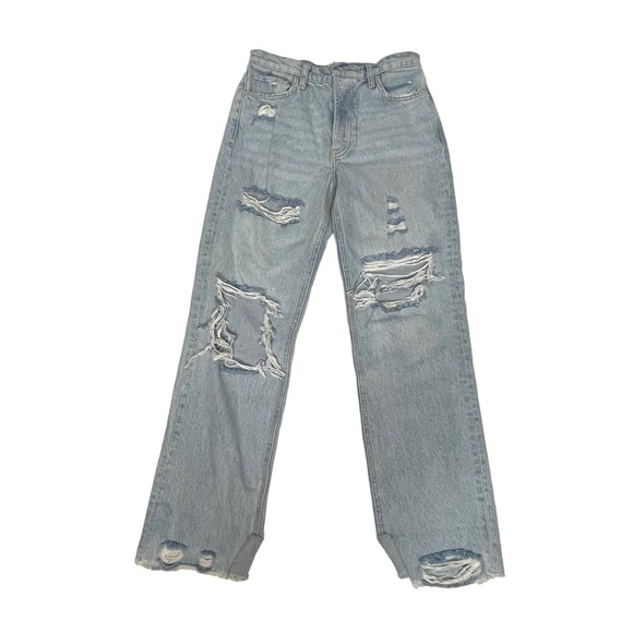 NWOT Free People High-Rise Distressed Tapered Baggy Boyfriend Jeans 25 - Picture 14 of 15